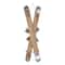 Glitzhome® 35" Red Wooden & Galvanized Ski Porch Décor